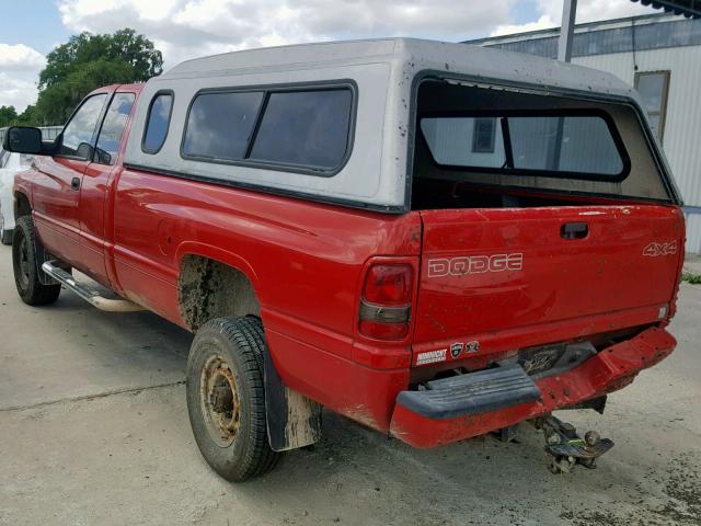 3B7KF2364XG191026 - 1999 DODGE RAM 2500 RED photo 3