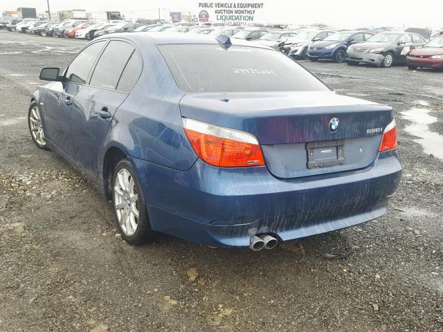 WBANB53507CN93708 - 2007 BMW 550 I BLUE photo 3