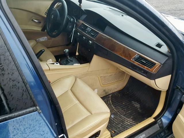 WBANB53507CN93708 - 2007 BMW 550 I BLUE photo 5