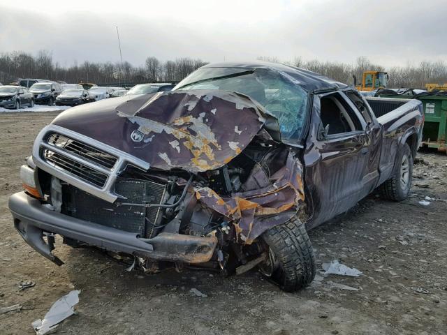 1D7HG12K14S595282 - 2004 DODGE DAKOTA SXT BROWN photo 10