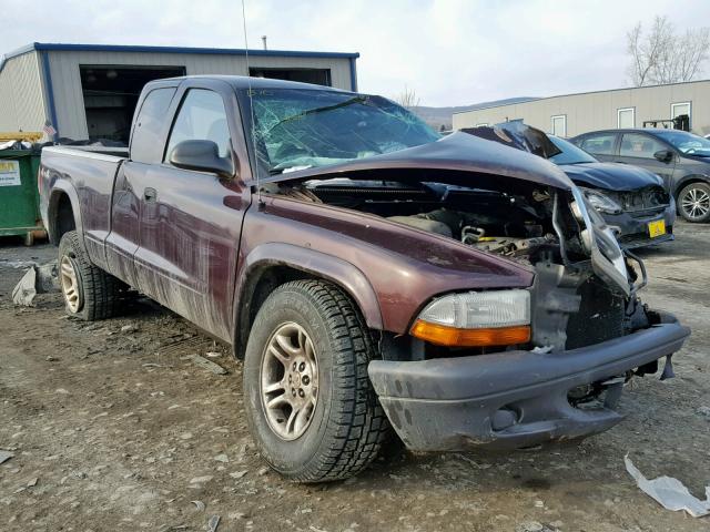 1D7HG12K14S595282 - 2004 DODGE DAKOTA SXT BROWN photo 9