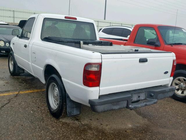 1FTYR10U92PB54394 - 2002 FORD RANGER WHITE photo 3