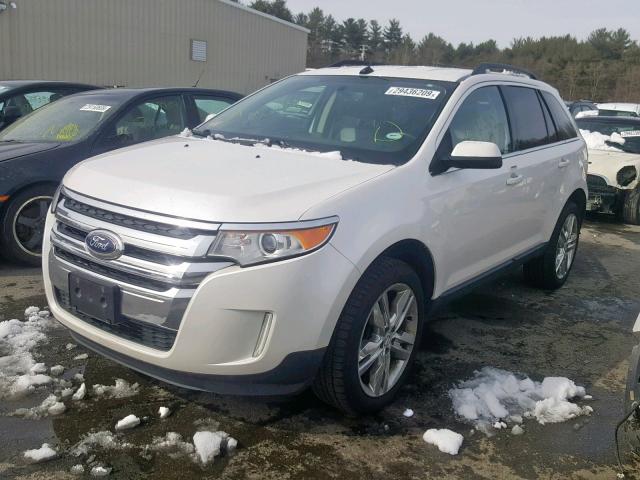 2FMDK4KC0DBA60063 - 2013 FORD EDGE LIMIT WHITE photo 2