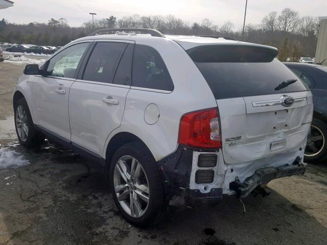 2FMDK4KC0DBA60063 - 2013 FORD EDGE LIMIT WHITE photo 3