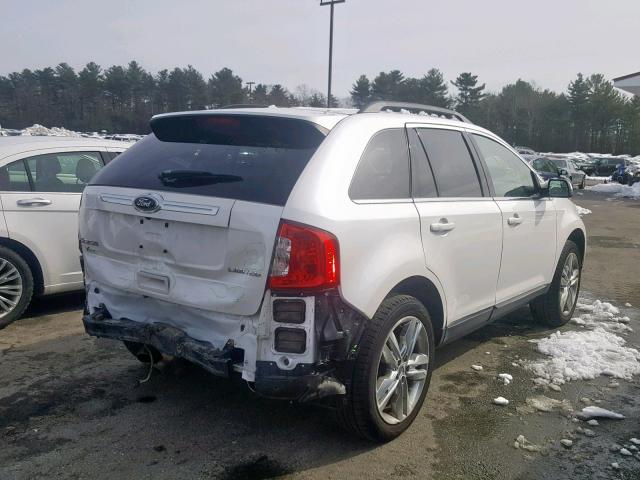 2FMDK4KC0DBA60063 - 2013 FORD EDGE LIMIT WHITE photo 4