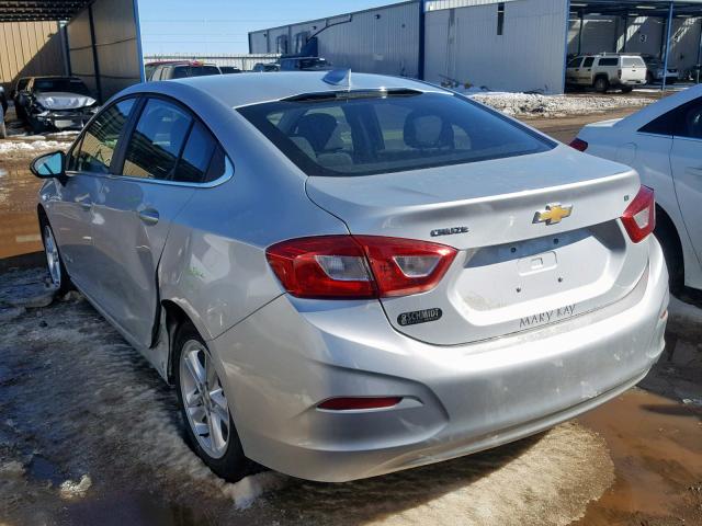 1G1BE5SM3J7241608 - 2018 CHEVROLET CRUZE LT SILVER photo 3