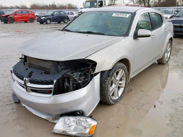 1B3BD1FB6BN526152 - 2011 DODGE AVENGER MA SILVER photo 2