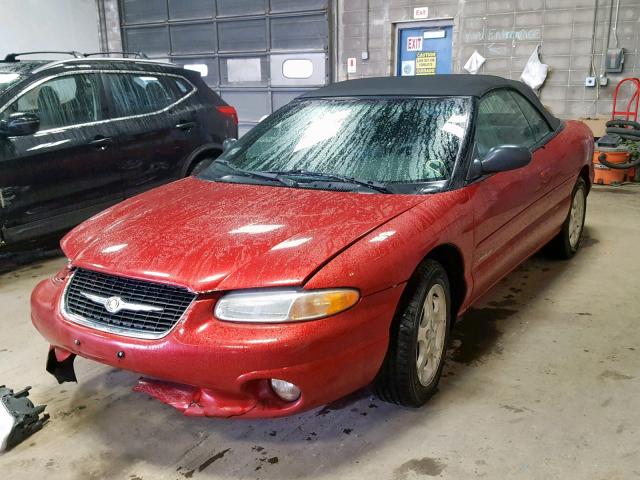 3C3EL55H5YT268182 - 2000 CHRYSLER SEBRING JX RED photo 2