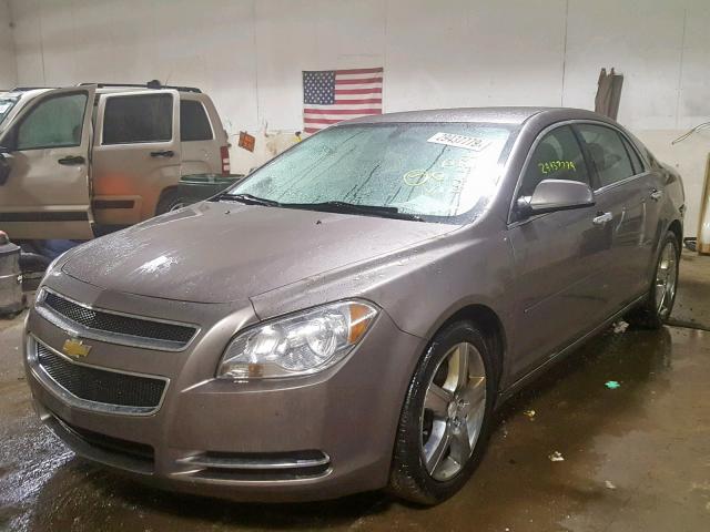 1G1ZC5E04CF180100 - 2012 CHEVROLET MALIBU 1LT TAN photo 2