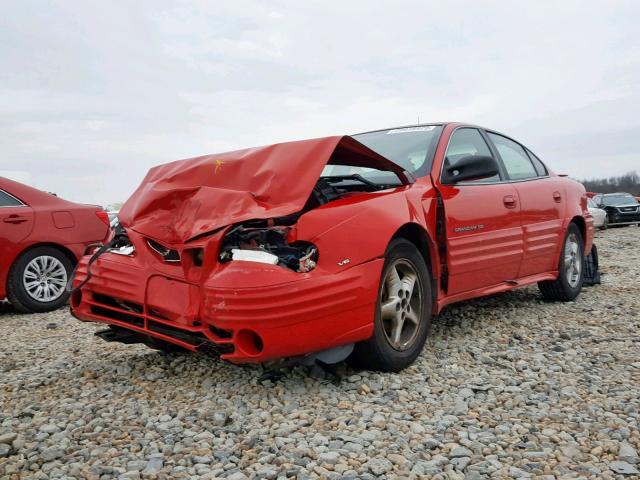 1G2NF52E61M542342 - 2001 PONTIAC GRAND AM S RED photo 2