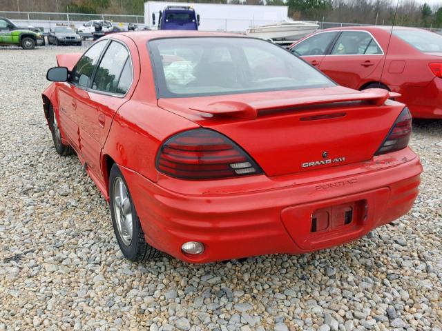 1G2NF52E61M542342 - 2001 PONTIAC GRAND AM S RED photo 3