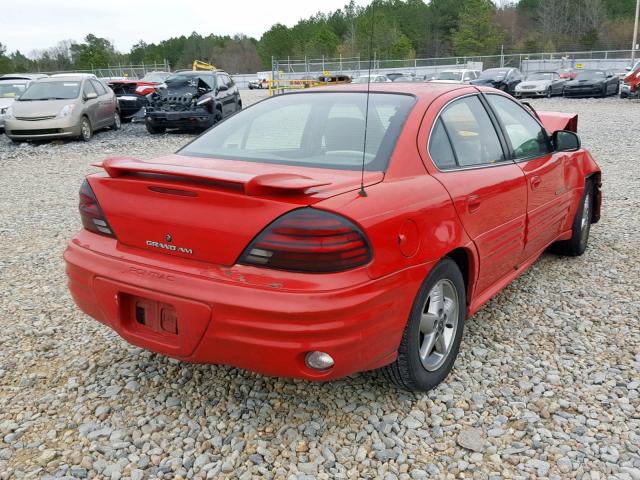 1G2NF52E61M542342 - 2001 PONTIAC GRAND AM S RED photo 4