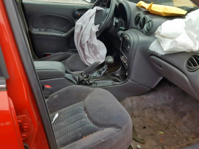 1G2NF52E61M542342 - 2001 PONTIAC GRAND AM S RED photo 5