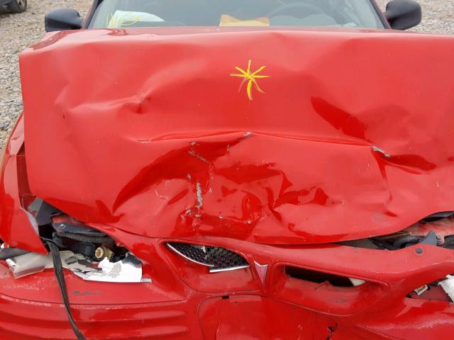 1G2NF52E61M542342 - 2001 PONTIAC GRAND AM S RED photo 7