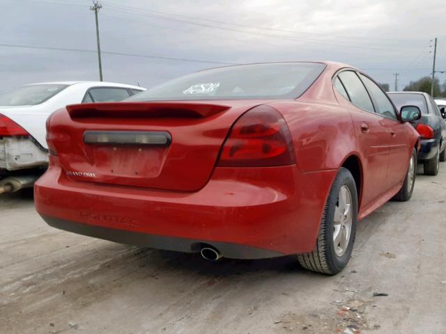 2G2WP552381104273 - 2008 PONTIAC GRAND PRIX RED photo 4