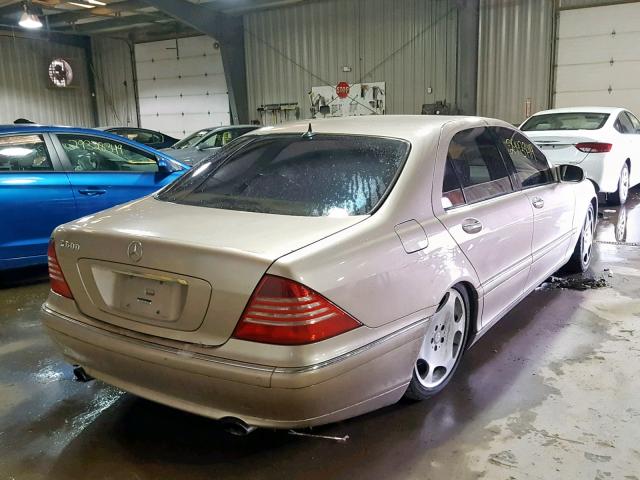 WDBNG76J33A322302 - 2003 MERCEDES-BENZ S 600 GOLD photo 4