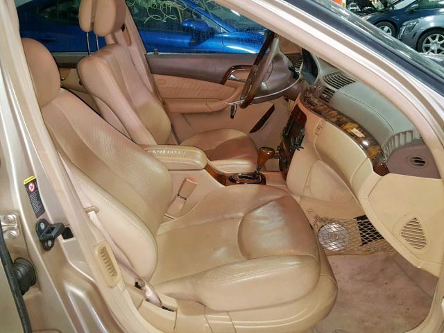 WDBNG76J33A322302 - 2003 MERCEDES-BENZ S 600 GOLD photo 5