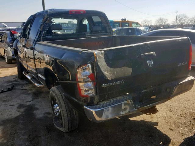 3D7KS28C45G739460 - 2005 DODGE RAM 2500 S BLACK photo 3