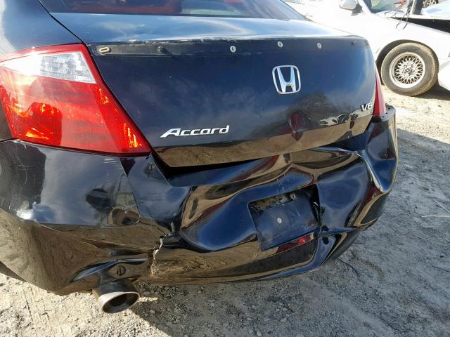 1HGCS21808A008940 - 2008 HONDA ACCORD EXL BLACK photo 9