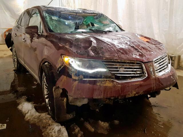 2LMTJ8LR0GBL70358 - 2016 LINCOLN MKX RESERV MAROON photo 1