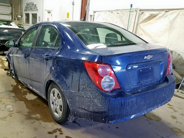 1G1JA5SH7D4152821 - 2013 CHEVROLET SONIC LS BLUE photo 3