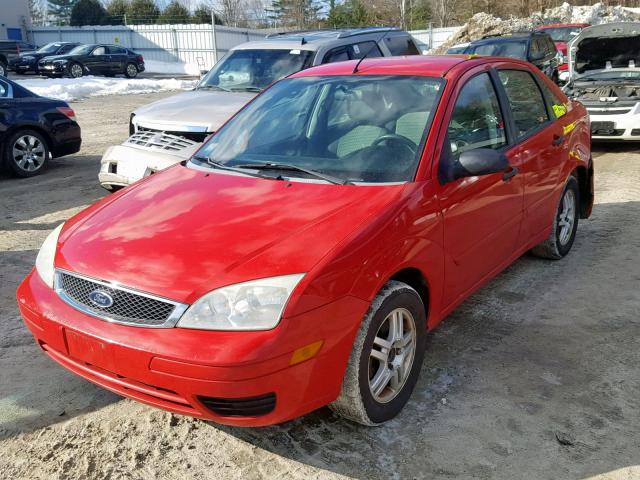 1FAFP34N47W309402 - 2007 FORD FOCUS ZX4 RED photo 2