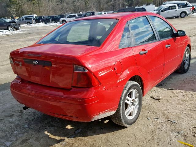 1FAFP34N47W309402 - 2007 FORD FOCUS ZX4 RED photo 4