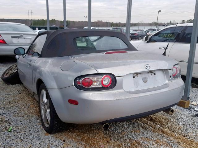 JM1NC25F060121495 - 2006 MAZDA MX-5 MIATA SILVER photo 3