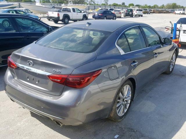 JN1EV7AP4JM357089 - 2018 INFINITI Q50 LUXE GRAY photo 4