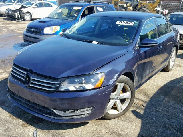 1VWBH7A32CC036498 - 2012 VOLKSWAGEN PASSAT SE BLUE photo 2