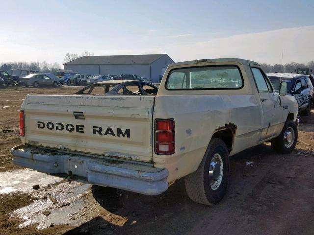 1B7FD14H5HS330351 - 1987 DODGE D-SERIES D WHITE photo 4