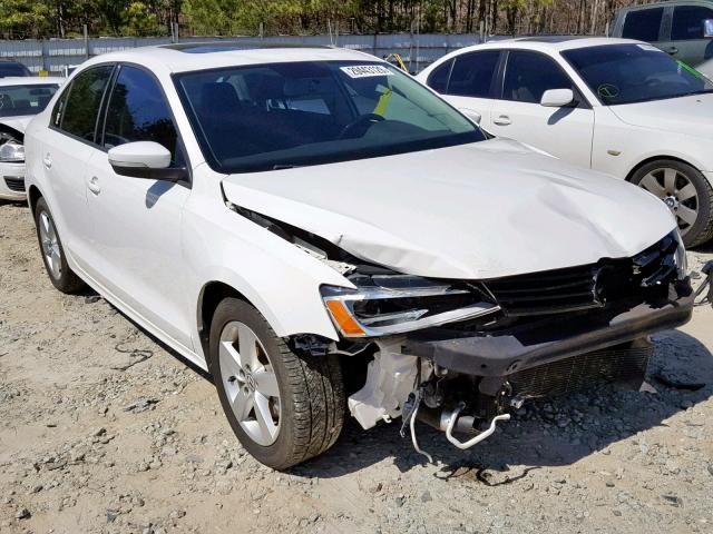 3VWLL7AJ7BM131069 - 2011 VOLKSWAGEN JETTA TDI WHITE photo 1