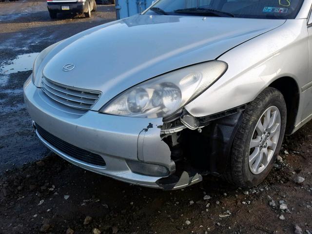 JTHBF30G630109913 - 2003 LEXUS ES 300 SILVER photo 9