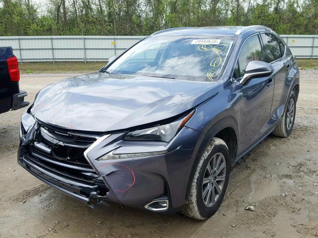 JTJYARBZ2H2056776 - 2017 LEXUS NX 200T GRAY photo 2