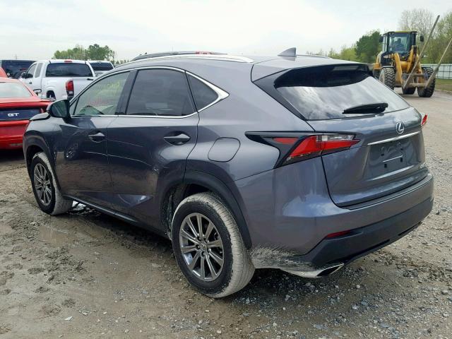 JTJYARBZ2H2056776 - 2017 LEXUS NX 200T GRAY photo 3