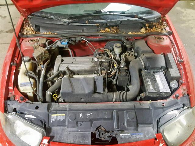 1G1JH12FX37343603 - 2003 CHEVROLET CAVALIER L RED photo 7