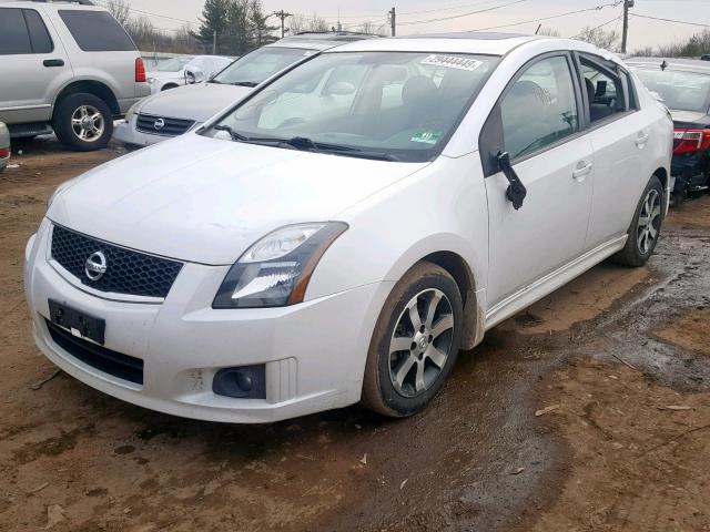 3N1AB6AP1CL641004 - 2012 NISSAN SENTRA 2.0 WHITE photo 2