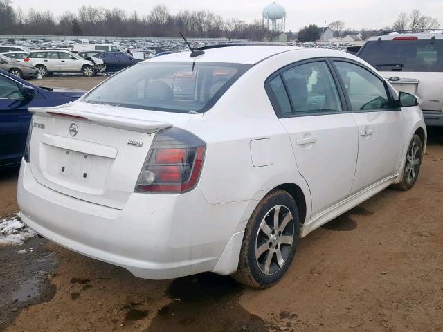 3N1AB6AP1CL641004 - 2012 NISSAN SENTRA 2.0 WHITE photo 4