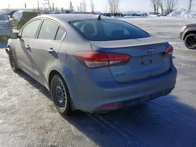 3KPFL4A83HE037396 - 2017 KIA FORTE EX GRAY photo 3