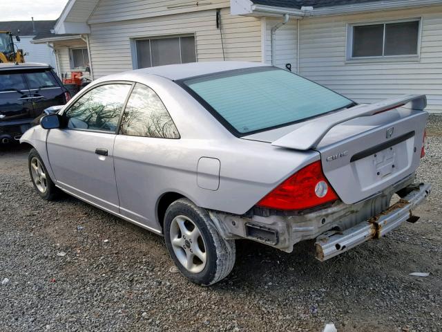 1HGEM21145L076938 - 2005 HONDA CIVIC DX V SILVER photo 3