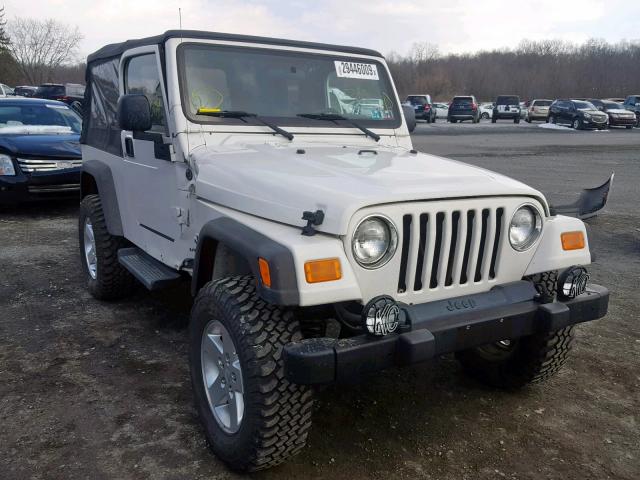 1J4FA44S35P301574 - 2005 JEEP WRANGLER / WHITE photo 1