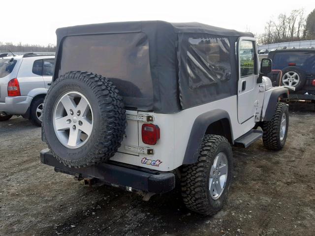 1J4FA44S35P301574 - 2005 JEEP WRANGLER / WHITE photo 4