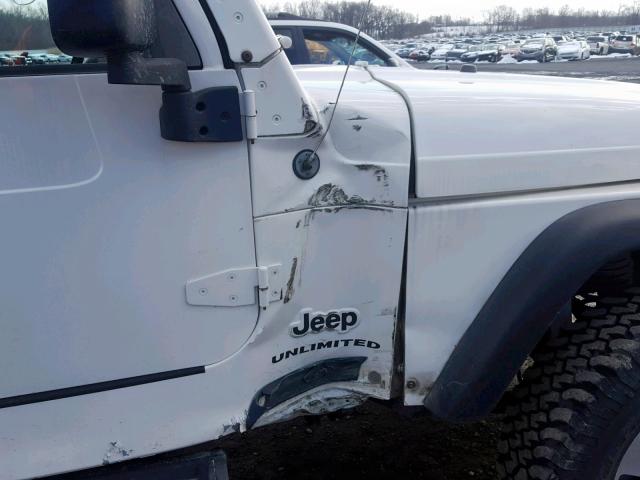 1J4FA44S35P301574 - 2005 JEEP WRANGLER / WHITE photo 9