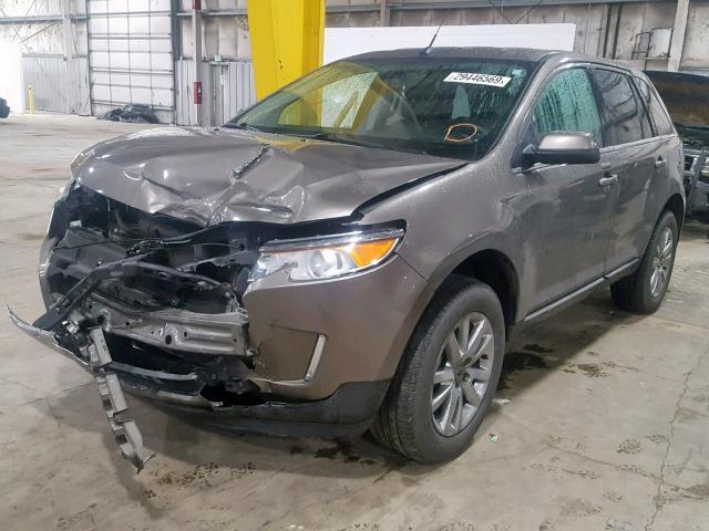 2FMDK4KCXEBA78491 - 2014 FORD EDGE LIMIT GRAY photo 2