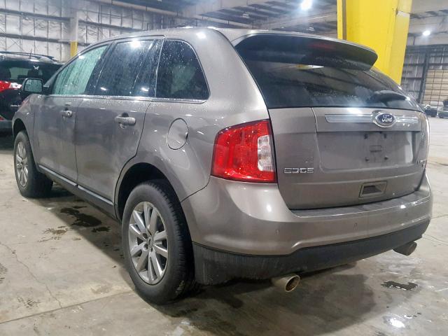 2FMDK4KCXEBA78491 - 2014 FORD EDGE LIMIT GRAY photo 3