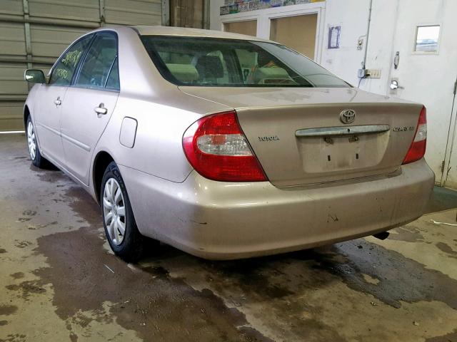 4T1BE32K43U139549 - 2003 TOYOTA CAMRY LE TAN photo 3