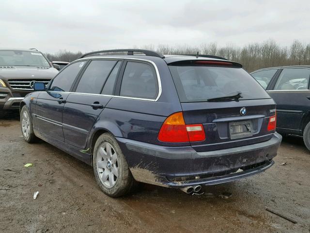 WBAAX13443PJ00356 - 2003 BMW 325 IT BLUE photo 3