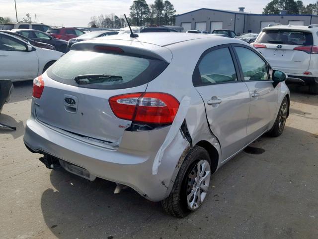 KNADM5A39D6114512 - 2013 KIA RIO LX SILVER photo 4