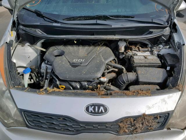 KNADM5A39D6114512 - 2013 KIA RIO LX SILVER photo 7