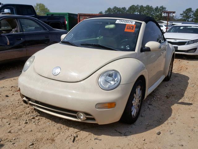 3VWCM31Y05M369160 - 2005 VOLKSWAGEN NEW BEETLE Krem foto 2